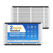 SNAPZY 413 410 Replacement Filter Compatible with AprilAire Air Purifier Models 1410 1610 2140 2400 2410 2416 3410 4400 2400 Upgrade Kit 1413, Merv 11 Whole House Furnace Filters 16x25x4, 2-Pack