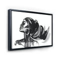 thumbnail image 3 of Designart 'Black and White Portrait of African American Woman IV' Modern Framed Canvas Wall Art Print, 3 of 5
