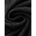thumbnail image 5 of Conjunto de pijama para mujer INSPIRE CHIC, de dos piezas, con parte superior de manga corta de punto acanalado y pantalones con abertura lateral, con bolsillos, en color negro, talla M, 5 of 5