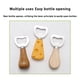 thumbnail image 4 of Abridor de Tapa Multifunción Acero Inoxidable, Mango de Madera Duradero para Botella Cerveza Lata Cocina Uso en Fiestas, 4 of 8