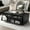 Black, variant on Harper & Bright Designs Modern Rectangle Coffee Table with Drawers, 47.2" Wood Fluted Center Table with Shelves for Living Room, Black
