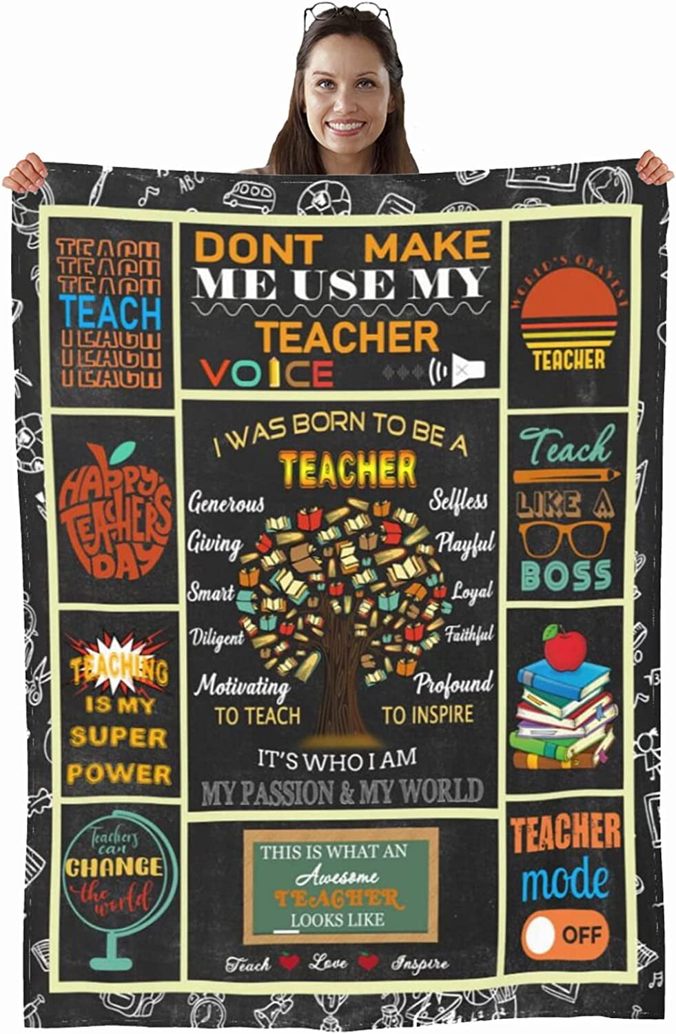Teacher Blanket Gifts for Teachers Lightweight Soft Throws Blankets