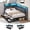 Twin Size&Black, variant on Twin Corner Bed Frame with 6 Storage Drawers and Upholstered Storage Headboard, Daybeds with LED Light & Charging Station for Teens/Adult, Twin Size Bed Frame, Black