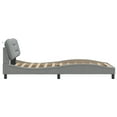 thumbnail image 5 of vidaXL Bed Frame with LED Lights Light Grey 100x203 cm Fabric, 5 of 5