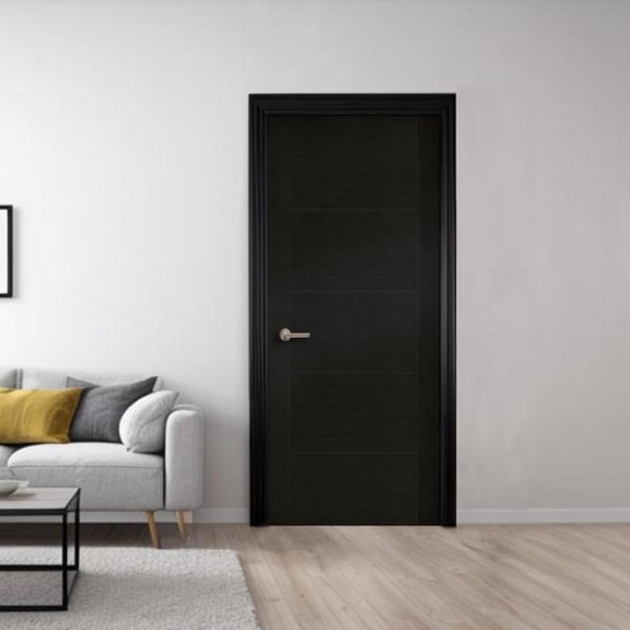 puerta 6 lineas semi chocolate 80x213