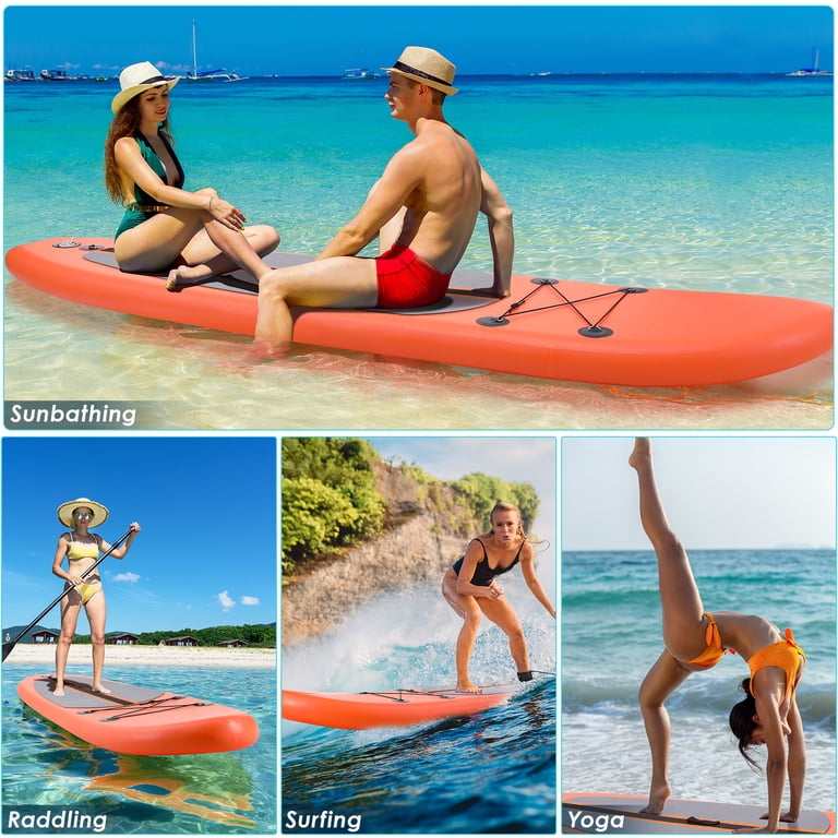 10ft Inflatable Stand Up Paddle Board (SUP) - Complete Kit With Paddle, Pump, Bag, 400lb Capacity