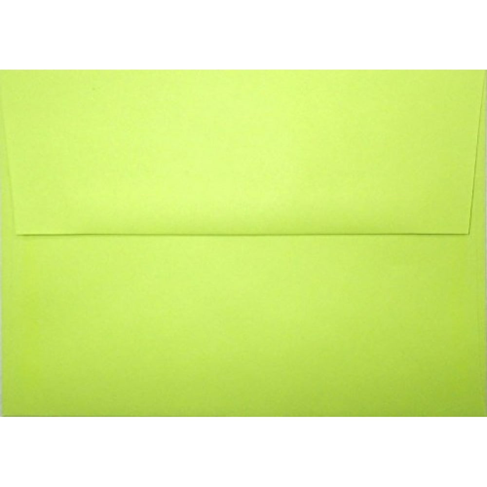 100 Lime A7 Envelopes 7.25" x 5.25" Square Flap EnvelopesOn Brand