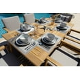 thumbnail image 5 of Laguna 7-Piece Eucalyptus Wood Outdoor Patio Furniture Dining Set w/ Dining Table and 6 Dining Armchairs, 5 of 6