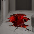 thumbnail image 4 of ZHAOCHENG Pegatinas de pared de Halloween 3D, pegatinas de pared de suelo de Halloween de mujer aterradora, pegatinas de pared de Halloween extraíbles, decoración de Halloween, pegatinas de Halloween, 4 of 5