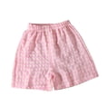 thumbnail image 5 of Miluxas Girls Plaid Shorts Kids Gingham Elastic Waist Wide Leg Short Pants Pink 6-7 Years(6-7 Years), 5 of 9