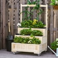 thumbnail image 2 of 3 - Tiered Planter - Drainage and Climbing Function - Outdoor Gardening for Herbs and Vines / Easy to Rearrange, 2 of 2