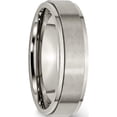 thumbnail image 4 of Titanium Brushed Center 6mm Ridged Edge Band (Size 12.5) Made In China tb196-12.5, 4 of 5