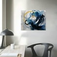 thumbnail image 4 of Nawypu  Large Abstract Canvas Art Elegant Combination of Tones Modern Living Room Wall Decor Black and White Gray Background Blue Gradient Picture, 4 of 5