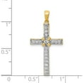 thumbnail image 4 of 14K Yellow Gold 1/3Ct. Diamond Cross Pendant (30 X 15) Made In India pm5062-033-ya, 4 of 5