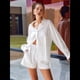 thumbnail image 4 of Conjuntos de 2 Piezas para Mujer, Conjuntos de Camisa Extragrande y Pantalones Cortos de Verano para Mujer, Conjuntos de 2 Piezas para Vacaciones. L, 4 of 9