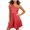 Red, variant on YuXingFu Wedding Guest Dresses for Women Short Mini Sleeveless Plus Size Womens Dress Crew Neck Solid Color Slim Fit Casual Summer White S