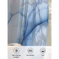 thumbnail image 6 of Sheer Curtains 45 Inch Length 2 Panels Set for Kitchen, Blue Marble Semi Sheer Curtains for Windows, Gradual Modern Abstract Art Voile Window Treatments Rod Pocket Curtain, 6 of 7