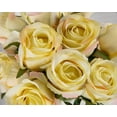 thumbnail image 4 of 10pcs Artificial Silk Roses Fake Flowers Bouquet Long Stems for Wedding Home Party Decoration(Yellow), 4 of 5