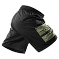 thumbnail image 4 of Cmfcve Plus Size Summer Casual Work Shorts for Men Elastic Waistband Drawstring Lightweight Color Block Shorts with Pockets, 4 of 8