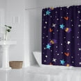 thumbnail image 3 of Space and Galaxy Aesthetic Shower Curtain Celestial Bathroom Decor Waterproof 84x72 Inch Star Moon Nebula Cosmic Design Machine Washable, 3 of 5