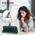 thumbnail image 3 of Allytechgroup for Samsung Galaxy S25 Plus/S25+ Case Folio Stand RFID Blocking [Compatible with MagSafe] Magnetic Wallet Cover with Card Holder/Pockets/ PU Leather Soft TPU Shockproof Cover, Darkgreen, 3 of 16