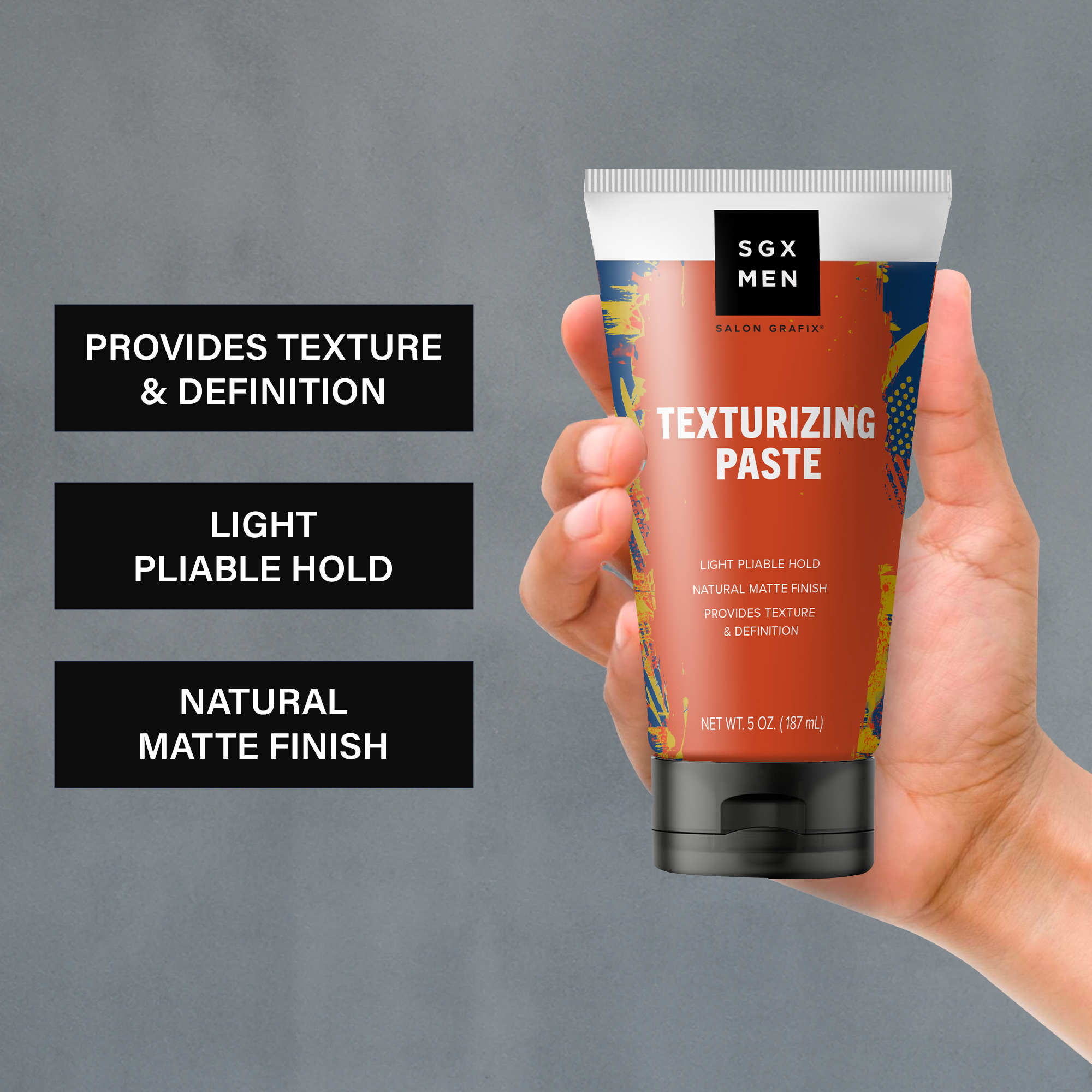 SGX NYC Men's Texturizing Paste, for All Hair Types, Light Hold, 5 oz - image 3 of 7