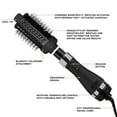 thumbnail image 5 of Hot Tools Professional Black Gold Blowout Hot Air Brush (Small Barrel) with Nano Titanium Ceramic with Safe Cool Tip, 5 of 6