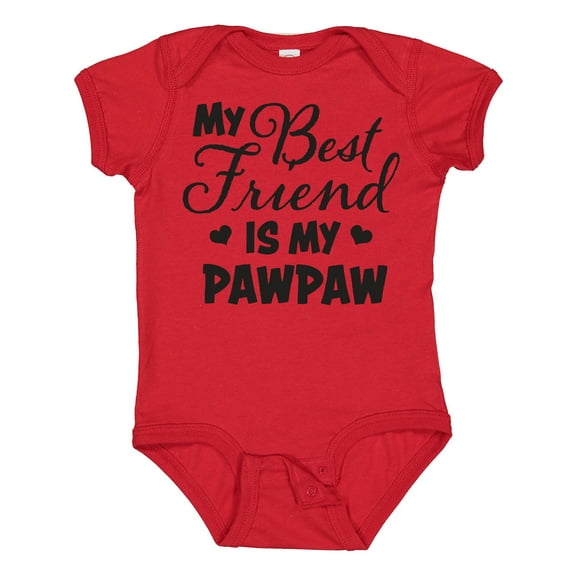 Inktastic My Best Friend is My Pawpaw with Hearts Boys or Girls Baby Bodysuit
