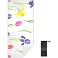 thumbnail image 2 of Yellow Lily Pink Tulip Spring Flower Beach Towel 31" x 71", Quick Dry Bath Towel Super Absorbent Lightweight Travel Towel for Beach Yoga Swim Sport Camping Holiday, 2 of 7