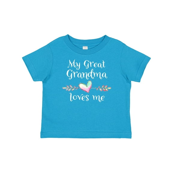 Inktastic My Great Grandma Loves Me Heart Great Grandchild Boys or Girls Baby T-Shirt