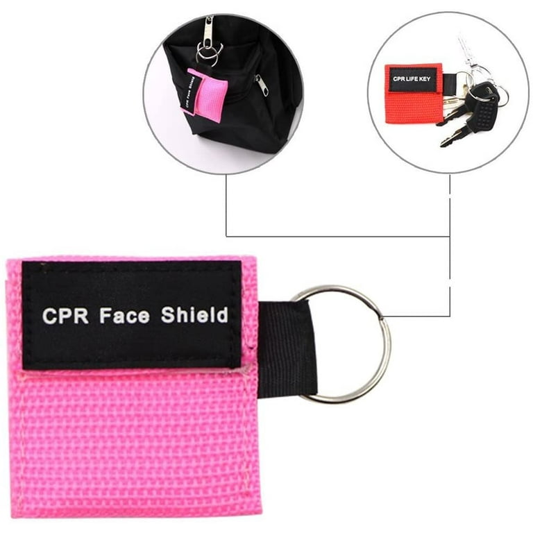 CPR Face Shield Mask Keychain Keying Emergency Kit CPR Face Shields Pocket  Mask for First Aid or CPR Training, 1 Pack 