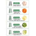 thumbnail image 4 of Roarrave Grater Ultimate Kitchen Ally 5 In 1 Chopper Cheese Grater Hand Crank Vegetable Chopper With Handle Non Slip Suction Base Slicer For Vegetable Shaved Ice, 4 of 9
