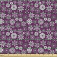 thumbnail image 2 of Purple Sofa Upholstery Fabric by the Yard, Abstract Plenitude Consecutive Little Spring Flower Blossom Composition, Decorative Fabric for DIY and Home Accents, Dark Magenta Pale Pink by Ambesonne, 2 of 5