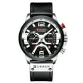 thumbnail image 1 of 8329 Reloj de pulsera de cuarzo para hombres de negocios. Reloj deportivo. Tres sub-marcados. C CURREN  Mirar, 1 of 7