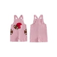 thumbnail image 2 of RUINIXCW Toddler Baby Boys Football Outfit Romper Overall Infant Baby Boys Summer Fall Clothes Cute Rugby Embroidery Stripes Jumpsuit Shorts Pockets, 2 of 8