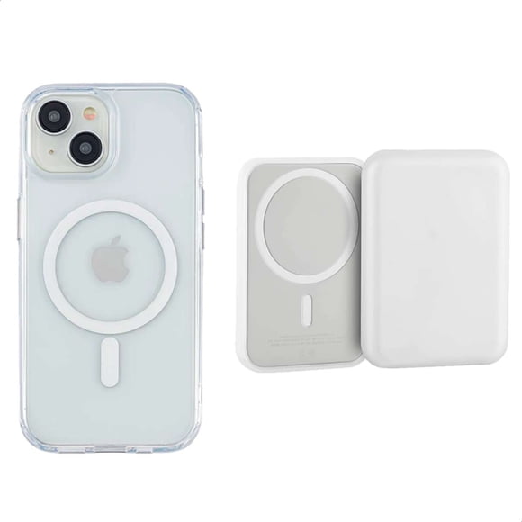 YUWY Kit Accesorios Compatibles Con MagSafe Para iPhone 15 Antigolpes Combo de Funda y Batería Compatible Con MagSafe Para iPhone 15 Kit Accesorios Regalo Para iPhone