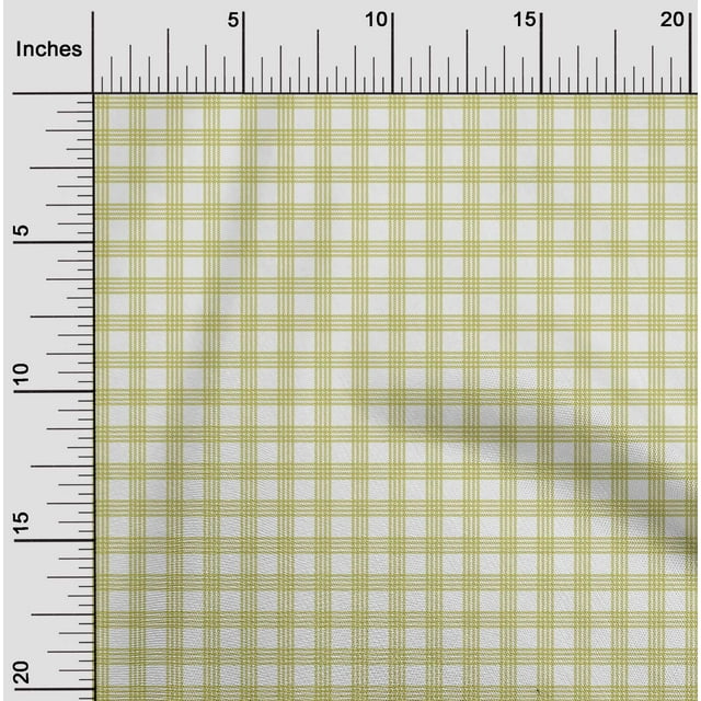 oneOone Cotton Cambric Fabric Gingham Check Print Fabric BTY 56 Inch Wide