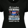 thumbnail image 4 of Inktastic 4th of July if It Involves Fireworks Summer Nights & Barbecue Count Me in Women's Plus Size T-Shirt, 4 of 5