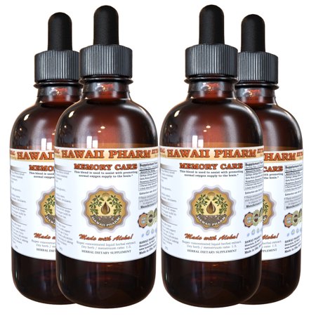 Memory Care Tincture, Ginkgo (Ginkgo Biloba) Leaf, Gotu Kola (Centella Asiatica) Herb, Rosemary (Rosmarinus Officinalis) Leaf Liquid Extract, Herbal Supplement 4x4 oz