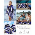 thumbnail image 5 of Blue Stripe Beach Towels Oversized Super Absorbent, Ombre Grey Moire Geometric Modern Abstract Lightweight Bath Towel Quick Dry Sets For Bathroom/Pool/Rv Camping/Beach Play/Gym Room/Picnic 30"x60", 5 of 8