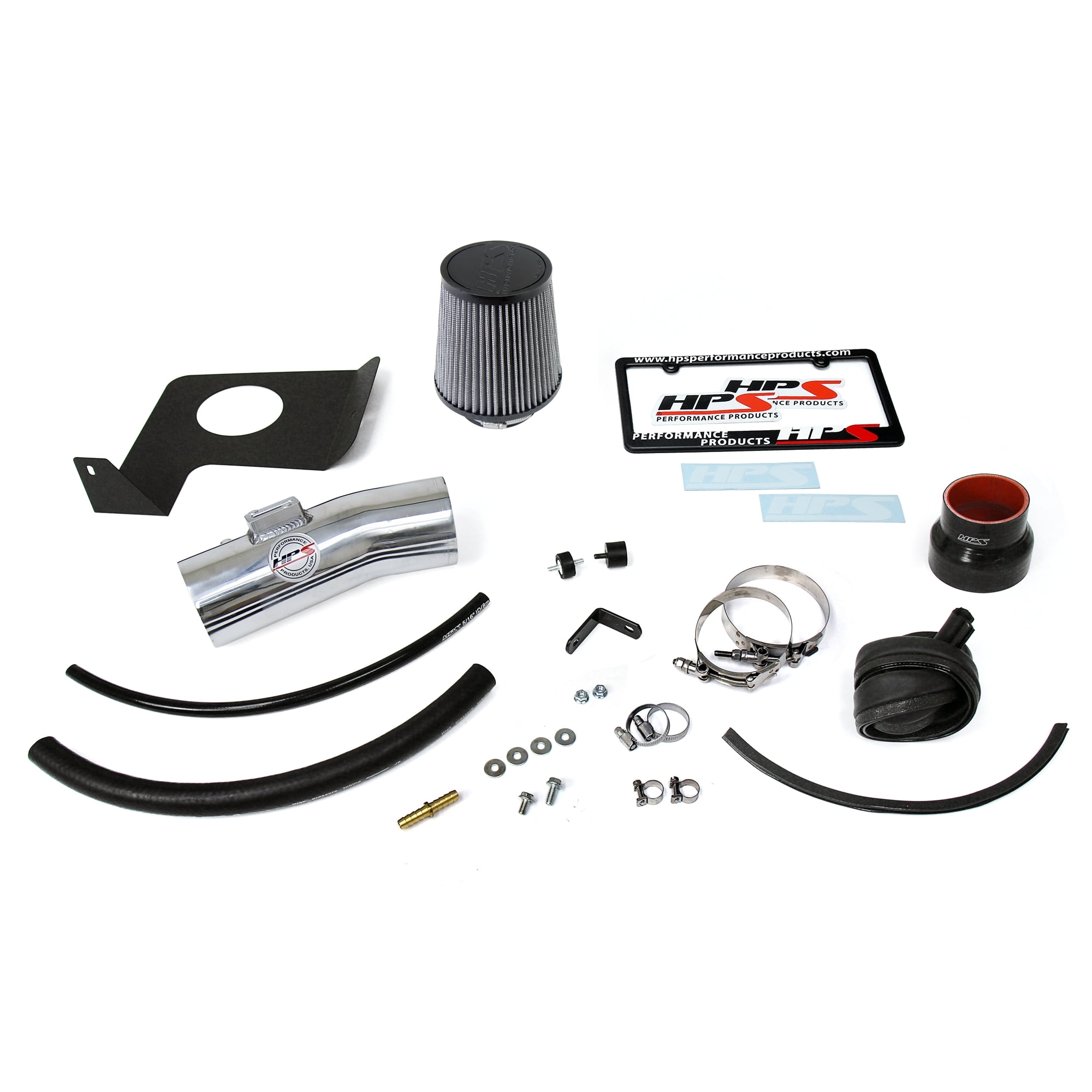 HPS Performance Polish Cold Air Intake Kit Compatible for 2013-2017 Honda Accord 3.5L V6, 827-626P