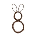 thumbnail image 2 of Conejo de Pascua con cuerda de enredadera Decoración colgante de aro de ratán marrón 57,5×24cm Pared rústica de puerta Fiesta festiva de primavera Manualidades Decoración del hogar, 2 of 6