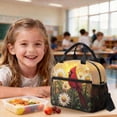 thumbnail image 4 of Kuiaobaty Cardinal Daisy Print Backpack with Lunch Bag & Pencil Case for Teens Large Capacity Backpack with Pencil Pouch Portable Lunch Box and Bookbag with Bottle Holder for School Picnic, 4 of 7