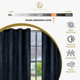 thumbnail image 5 of Superior Wave Blackout Grommet Curtains Panel Set, Navy Blue, 52" x 120", 5 of 7