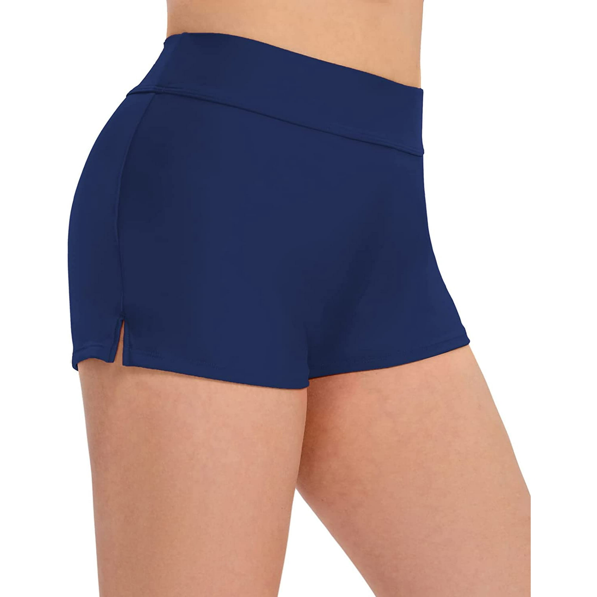 Womens Plus Size Swim Shorts High Waisted Swimsuit Shorts Boyleg Swim Bottoms Walmart