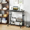 thumbnail image 4 of Barara King Mobile Stand up Home Office Desk with Tilting Tabletop and Adjustable Height, Computer Desk for Home Office, Living Room, Study Room, Bedroom, Oak, 4 of 7