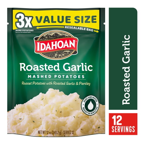 Idahoan Roasted Garlic Family Size Mashed Potatoes, 12 servings