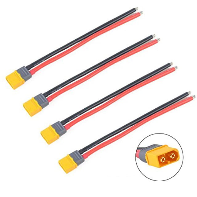 10PCS XT60 Plug Male Female Connector 150mm 12AWG Silicon Wire for RC FPV Drone 