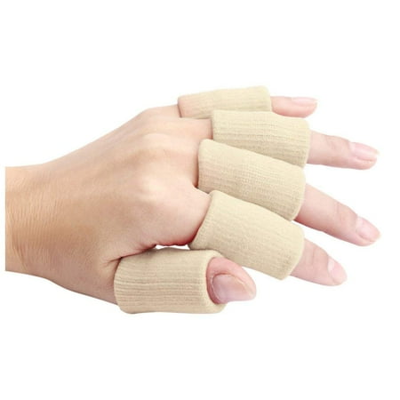 Stiffness and Other Finger Pain Finger Sleeves for Arthritis, Joint Pain (Tan)