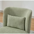 thumbnail image 5 of Hassch 360° Swivel Chenille Barrel Chair with Metal Base and Pillow, Comfy Upholstered Accent Chair for Family Room, Office & Sitting Area (Pale Green), 5 of 8